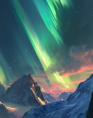 Aurora Borealis olejomalba